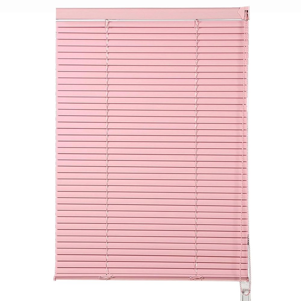HUHJYUGE Aluminum Venetian Blind, No-Drill, Pink, 50 x 180 cm