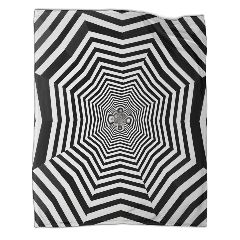 Cozy Fluffy Ultra-Soft Microfleece Flannel Throw Blanket, 3D Print, for Sofa or Bed, 127 x 152 cm