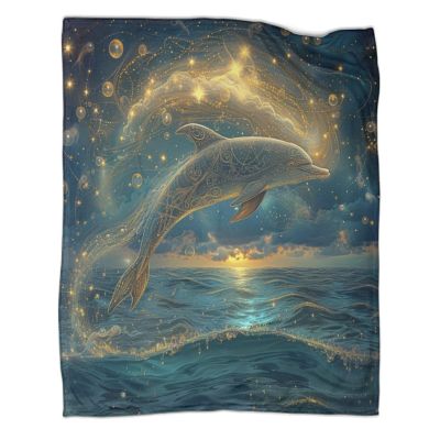 Starlight Whale 3D Printed Flannel Fleece Throw Blanket, Ultra-Soft and Warm, 50 x 60 in (127 x 152 cm)