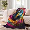 Football Super Soft Fluffy Flannel Fleece Blanket, Custom 3D Print, 50 x 60 in view 3