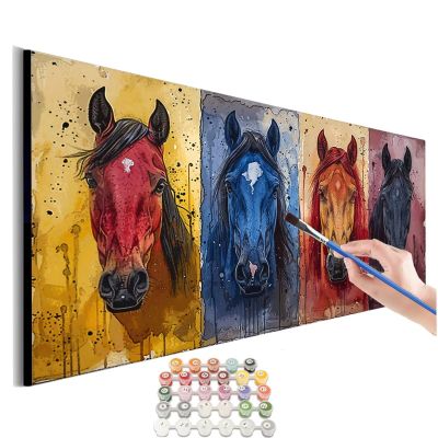 Paint by Numbers Horse Kit, Ages 9+, 50 × 100 cm, Unframed, M-711