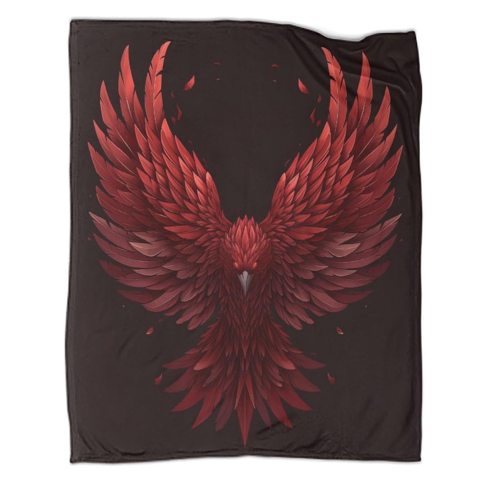 VFKLZCNYR Adler Ultra-Soft 3D-Printed Flannel Sherpa Throw Blanket, 150 x 200 cm