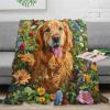 Golden Retriever Kids Blanket for Boys, Soft Tie-Dyed Flannel Fleece, 3D Printed Couch Blanket, 70 x 80 in (180 x 200 cm) view 2