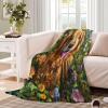 Golden Retriever Kids Blanket for Boys, Soft Tie-Dyed Flannel Fleece, 3D Printed Couch Blanket, 70 x 80 in (180 x 200 cm) view 3
