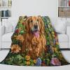 Golden Retriever Kids Blanket for Boys, Soft Tie-Dyed Flannel Fleece, 3D Printed Couch Blanket, 70 x 80 in (180 x 200 cm) view 4