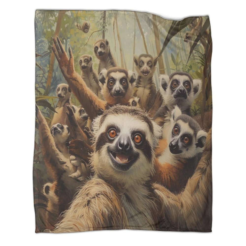 VFKLZCNYR Sloth Blanket, Ultra-Soft 3D-Print Flannel, Microfiber Plush Sherpa Throw, 200 x 230 cm