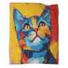 American Shorthair Cat 3D-Printed Luxury Floral Throw Blanket, Soft, Warm, Durable, Anti-Pilling, Washable, 60 x 80 in (150 x 200 cm) view 1