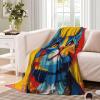 American Shorthair Cat 3D-Printed Luxury Floral Throw Blanket, Soft, Warm, Durable, Anti-Pilling, Washable, 60 x 80 in (150 x 200 cm) view 3