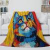 American Shorthair Cat 3D-Printed Luxury Floral Throw Blanket, Soft, Warm, Durable, Anti-Pilling, Washable, 60 x 80 in (150 x 200 cm) view 4
