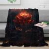 Burning Roses Cozy Plush Blanket, Ultra-Soft Microfleece, 3D-Printed Flannel Sofa Throw, 80 x 90 in (200 x 230 cm) view 2