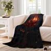 Burning Roses Cozy Plush Blanket, Ultra-Soft Microfleece, 3D-Printed Flannel Sofa Throw, 80 x 90 in (200 x 230 cm) view 3