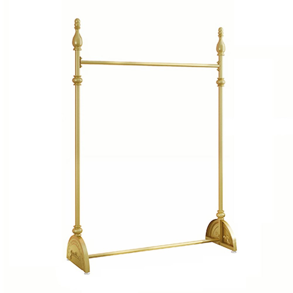 Metal Garment Rack, Wrought-Iron Floor Rack, European Style, Gold/Black/White, 150 x 40 x 165 cm (120 x 40 x 165 cm)