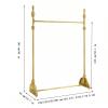 Metal Garment Rack, Wrought-Iron Floor Rack, European Style, Gold/Black/White, 150 x 40 x 165 cm (120 x 40 x 165 cm) view 3