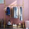 Metal Garment Rack, Wrought-Iron Floor Rack, European Style, Gold/Black/White, 150 x 40 x 165 cm (120 x 40 x 165 cm) view 4