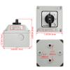 Heschen Universal Latching Cam Selector Switch, SZW26-20/0-4.2D-BX, 660V 20A, 5 Positions, 8 Terminals, with Larger Outdoor Box, CE view 2