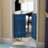Zhixubah Wooden Swing Door, Retro Saloon Door for Cafe, Bar, Pub or Kitchen, Blue, W143 x 90 cm view 3