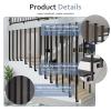 Handrail for Interior Stairs, L-Shaped Wrought-Iron Railing, Black (70 cm) view 3