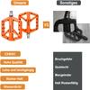 CXWXC Nylon Fiber Flat Bike Pedals, Orange view 3