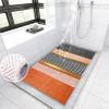 Pevfeciy Non-Slip Shower Mat 31.5 x 47.2 in, Morandi PVC Mat with Hooks view 1