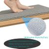 Pevfeciy Non-Slip Shower Mat 31.5 x 47.2 in, Morandi PVC Mat with Hooks view 4