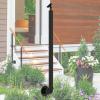 MarxaN L-Shaped Handrail Baluster for Outdoor Stairs, Side-Mounted Wrought-Iron Post, Black Metal Round Tube, Simple Modern Railing Post for Indoor Use (85 cm/33.5 in) view 1