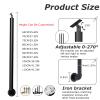 MarxaN L-Shaped Handrail Baluster for Outdoor Stairs, Side-Mounted Wrought-Iron Post, Black Metal Round Tube, Simple Modern Railing Post for Indoor Use (85 cm/33.5 in) view 2
