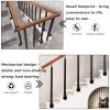 MarxaN L-Shaped Handrail Baluster for Outdoor Stairs, Side-Mounted Wrought-Iron Post, Black Metal Round Tube, Simple Modern Railing Post for Indoor Use (85 cm/33.5 in) view 4