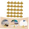 Round Gold Table Flagpole Holders for Christmas Events, 30-Piece Plastic Set view 4