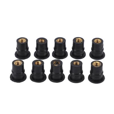 Wenqu M5 5 mm Rubber Well Nut Motorcycle Windshield Screw Set