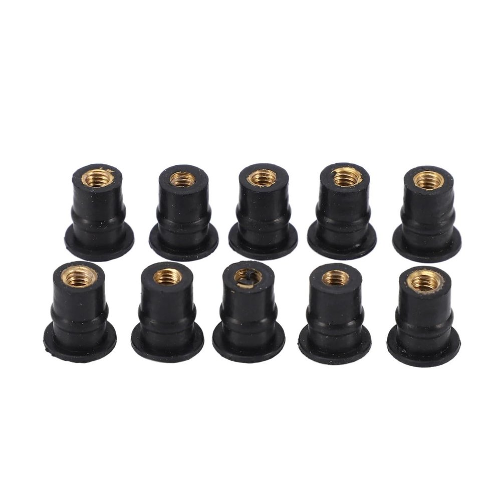 Wenqu M5 5 mm Rubber Well Nut Motorcycle Windshield Screw Set