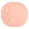sourcing map Round Copper Plate, 1 mm Thick, 100 mm Diameter, Pure Copper Sheet, T2 Copper Plate, Round Disc, Brass Round Gaskets for Metal Stamping and Crafts, 3 Pcs view 1