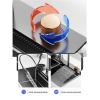 Waterfall Kitchen Sink with Single Bowl, Pull-Down Faucet and Cup Washer, Black, 68 x 45 x 21 cm view 4