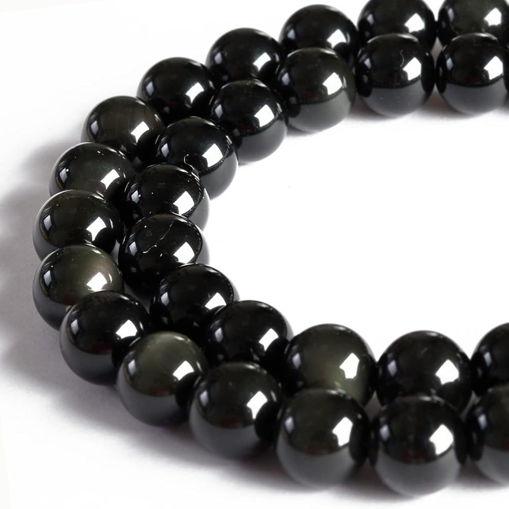 Rainbow Obsidian Beads, Natural Gemstone, Round Loose Beads for Crafts and Jewelry Making, 8 mm, 100 Pieces