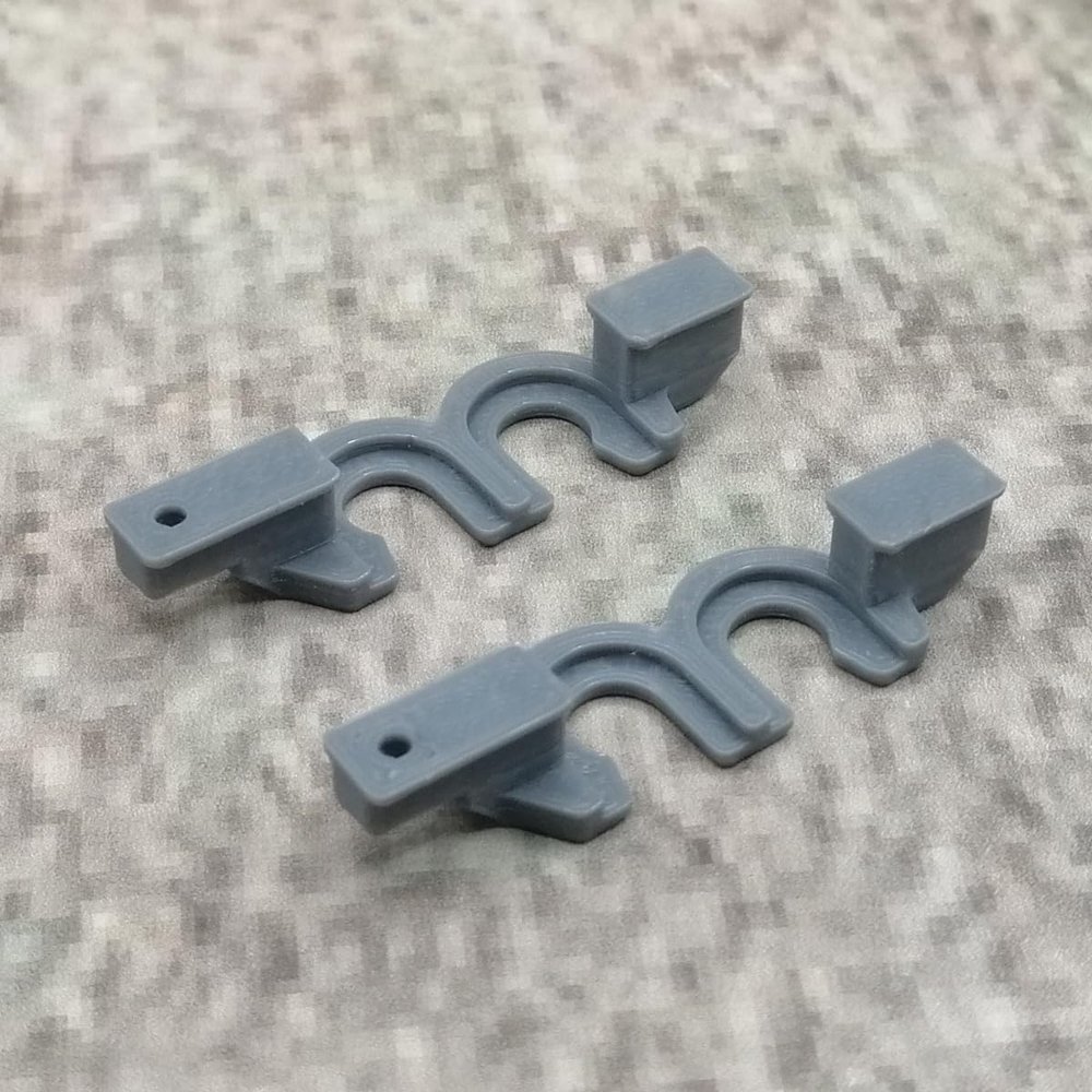 ULEIVA Replacement Gliders, 2-Piece Roller Holders, Gray, Compatible with IKEA KVARTAL