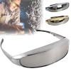 Protective One-Piece Mirrored Welding Goggles for Men, Scratch-Resistant (Silver) view 1