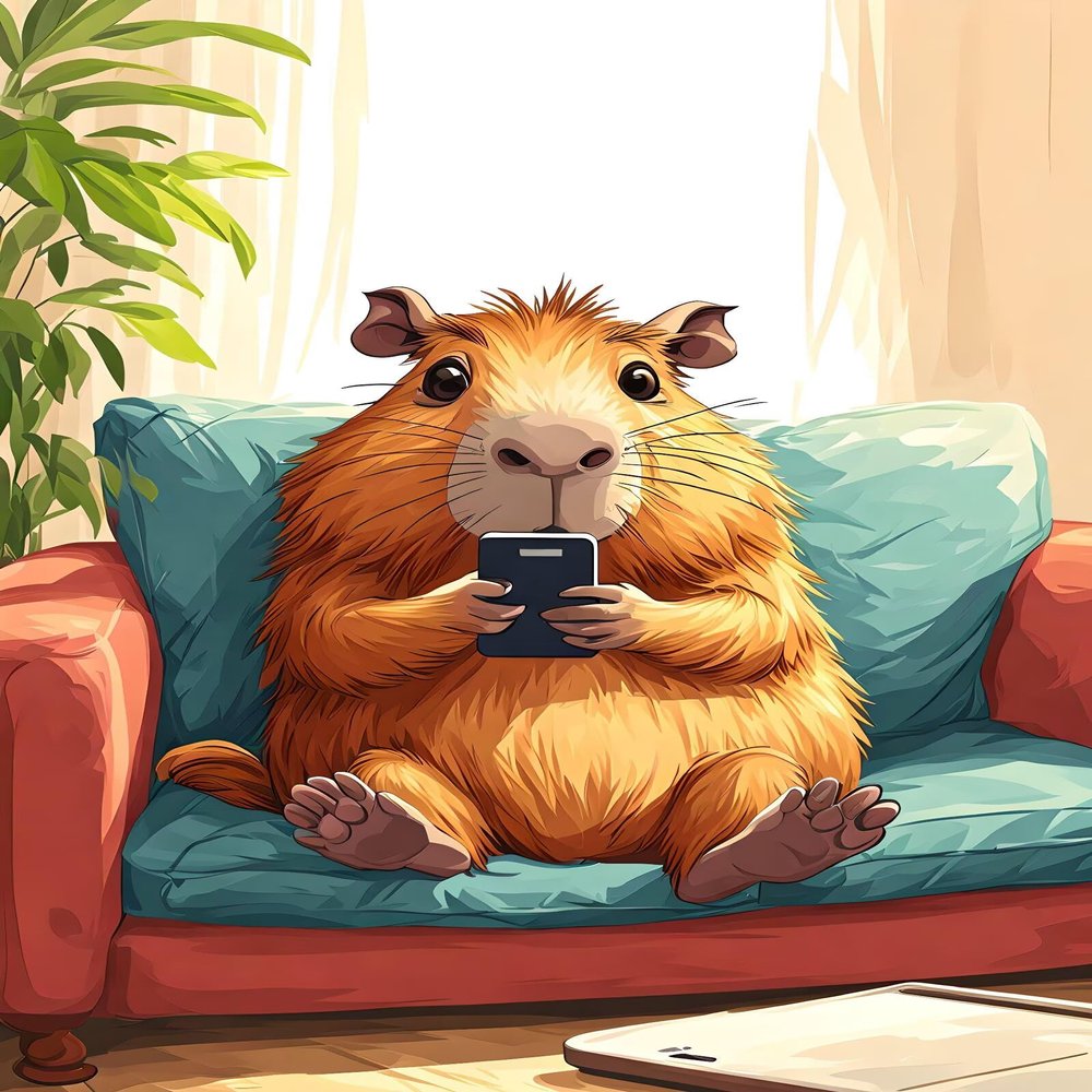 Capybara Paint by Numbers Kit for Adults, Unframed DIY Canvas with 3 Brushes and Acrylic Paint, 90 x 120 cm, L-758
