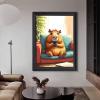Capybara Paint by Numbers Kit for Adults, Unframed DIY Canvas with 3 Brushes and Acrylic Paint, 90 x 120 cm, L-758 view 3
