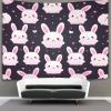 3D Rabbit Print Wall Tapestry, 100 x 150 cm view 3