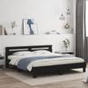 BOWEKAM Home & Garden LED Bed Frame, No Mattress, Black, 180 x 200 cm, Super King view 1