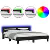 BOWEKAM Home & Garden LED Bed Frame, No Mattress, Black, 180 x 200 cm, Super King view 2