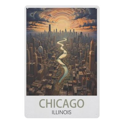 Chicago, Illinois Puzzle, 1,000 Pieces for Adults and Teens, 75 x 50 cm