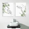 RDRDtbtr Wall Art Posters with Quote “Wash Your Worries Away and Relax,” Nordic Botanical Prints for Bathroom Décor, 50 x 70 cm, Set of 2, Unframed view 2