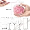 Round Leather Rose Coasters with Holder, Non-Slip, 6-Piece Set view 2