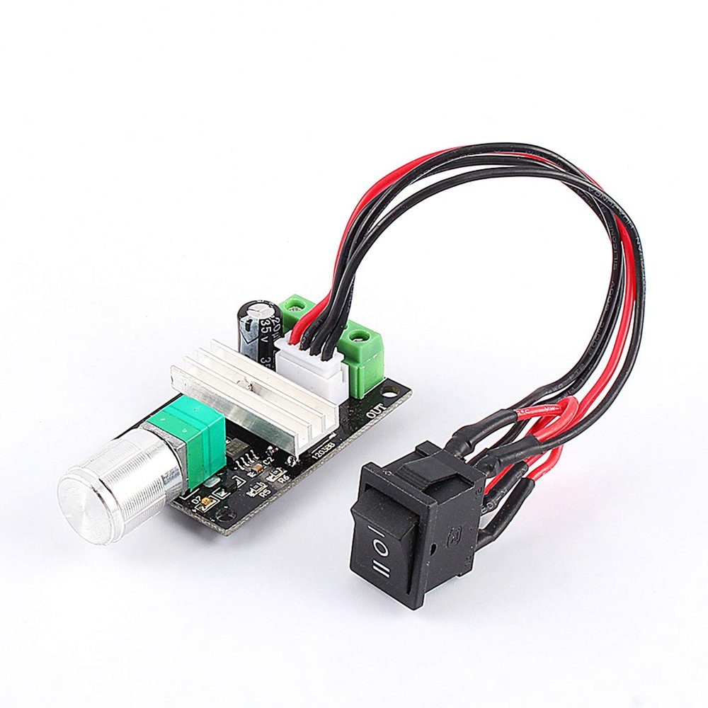 DC Motor Speed Controller, PWM Controller Switch, Adjustable Speed for Low-Voltage Devices