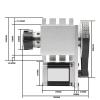 QQXUAN ER32 Chuck 4th-Axis + Tailstock CNC Rotary Dividing Head, 6:1 A-Axis Kit view 2