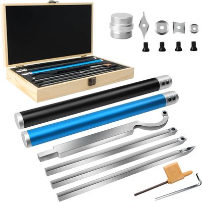 Carbide-Tipped Woodturning Tool Set with Removable Handle