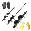 QQXUAN Improved 3-Piece Planting Auger Set, 1.6 x 9 in, 2 x 16 in and 3 x 12 in, for Hex-Drive Drills view 1