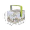 MOLUCKFU Cookie Tin with Lid and Handle, Decorative Storage Container for Sweets and Small Items view 2