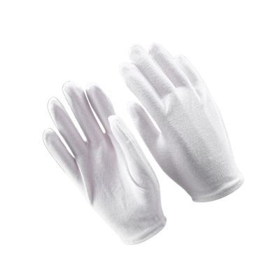 White Cotton Work Gloves for Industrial and Indoor Work, 4 Pairs