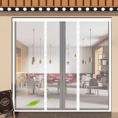 Magnetic Insect Screen Curtain 90 x 240 cm, White, No Drilling